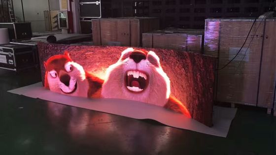 صفحه نمایش LED منحنی منحنی 3.9 داخلی داخلی با زاویه دید 140 درجه